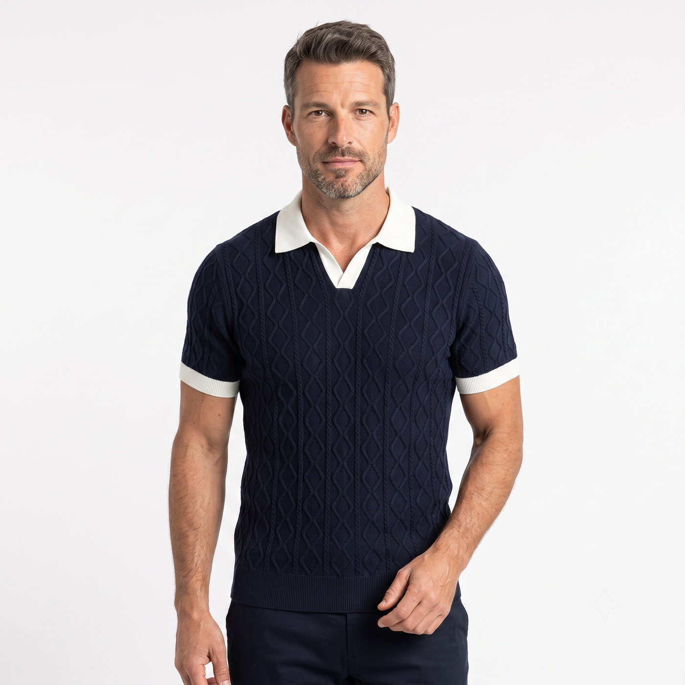 All four colours of the Riviera knit polo